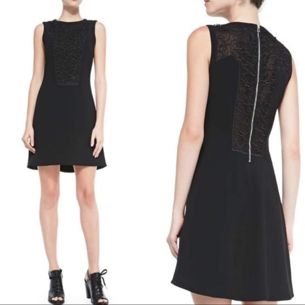Rag & Bone Women's Mijo Sleeveless Shift Dress With Lace Bodice Panel A-Line 8